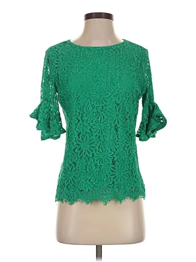 Pre-owned Nanette Lepore 3/4 Sleeve Blouse In Green