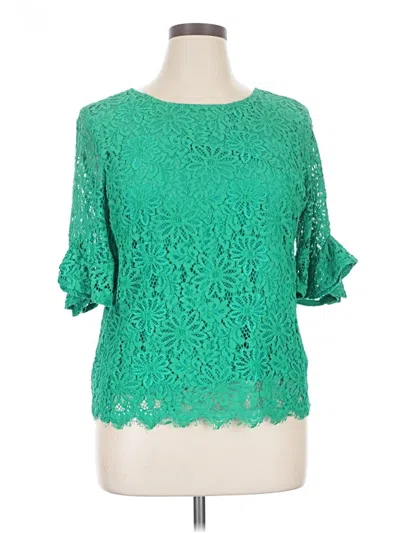 Pre-owned Nanette Lepore 3/4 Sleeve Blouse In Green