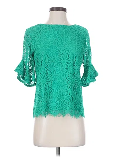 Pre-owned Nanette Lepore 3/4 Sleeve Blouse In Green
