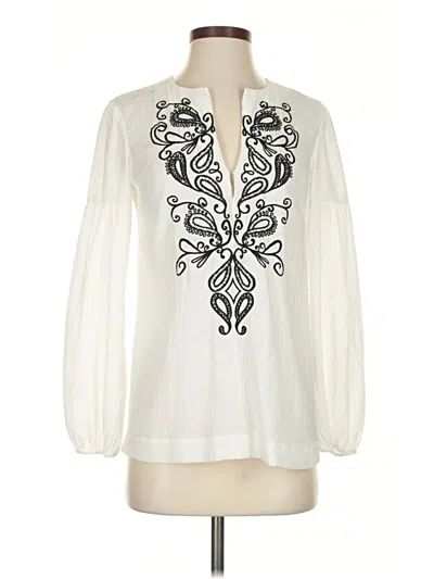 Pre-owned Nanette Lepore 3/4 Sleeve Blouse In Ivory