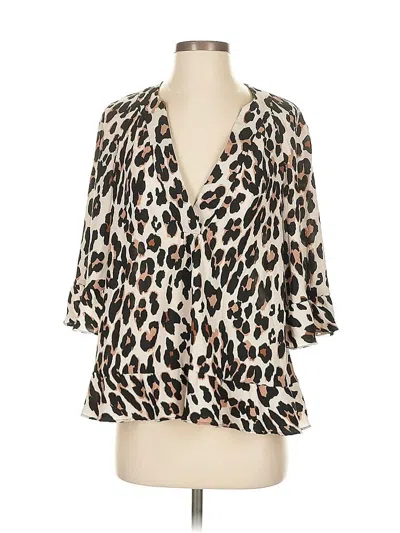 Pre-owned Nanette Lepore 3/4 Sleeve Blouse In Ivory