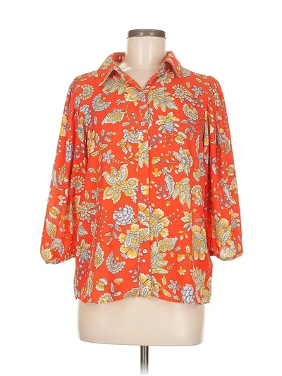 Pre-owned Nanette Lepore 3/4 Sleeve Blouse In Orange