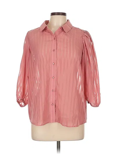 Pre-owned Nanette Lepore 3/4 Sleeve Blouse In Pink
