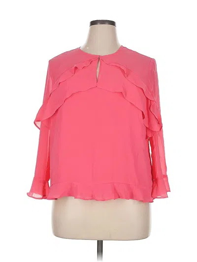 Pre-owned Nanette Lepore 3/4 Sleeve Blouse In Pink