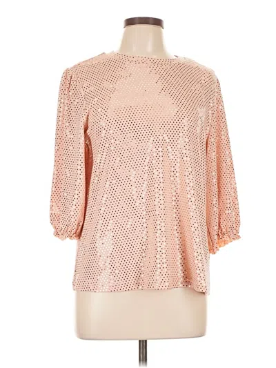 Pre-owned Nanette Lepore 3/4 Sleeve Blouse In Pink