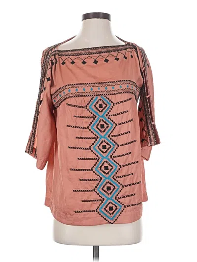 Pre-owned Nanette Lepore 3/4 Sleeve Blouse In Pink