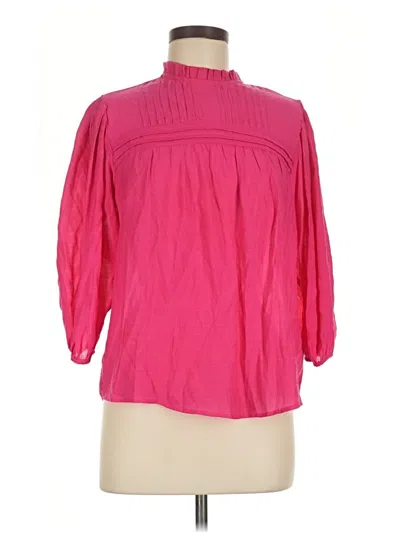 Pre-owned Nanette Lepore 3/4 Sleeve Blouse In Pink