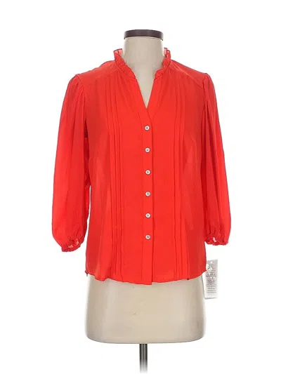 Nanette Lepore 3/4 Sleeve Blouse In Red