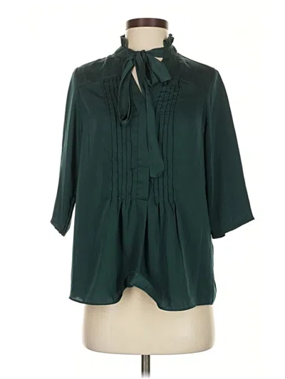 Pre-owned Nanette Lepore 3/4 Sleeve Blouse In Teal