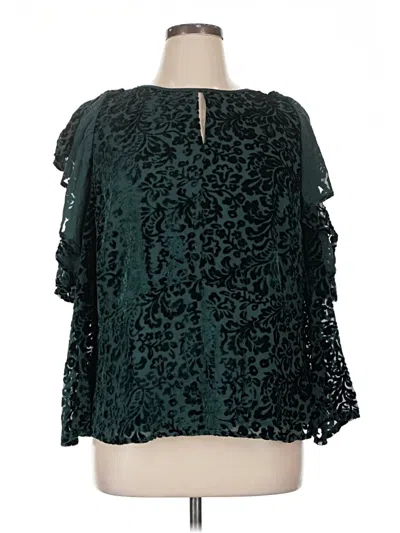 Pre-owned Nanette Lepore 3/4 Sleeve Blouse In Teal