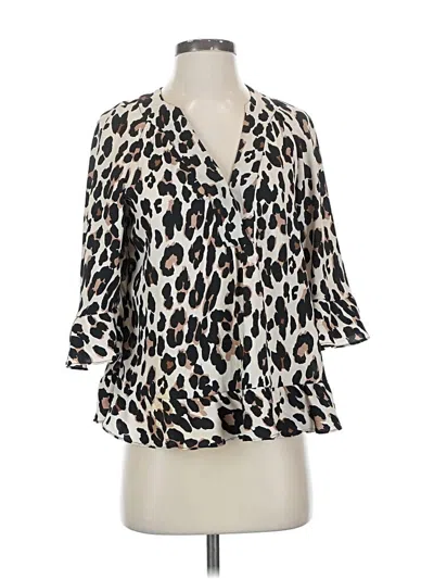 Pre-owned Nanette Lepore 3/4 Sleeve Blouse In White