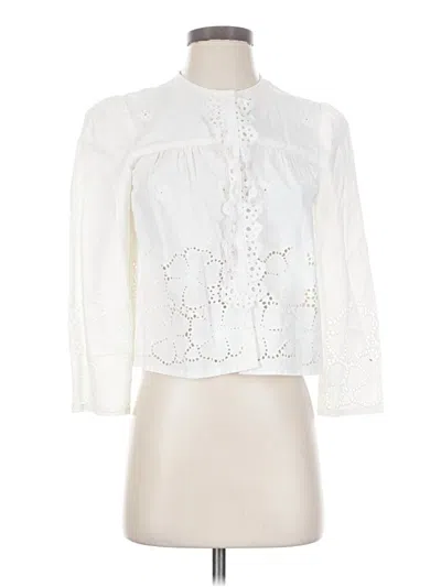 Pre-owned Nanette Lepore 3/4 Sleeve Blouse In White