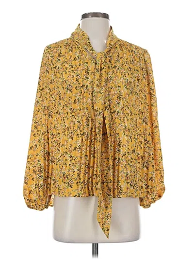 Pre-owned Nanette Lepore 3/4 Sleeve Blouse In Yellow