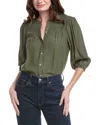 Shop Nanette Lepore 3/4-sleeve Top In Green