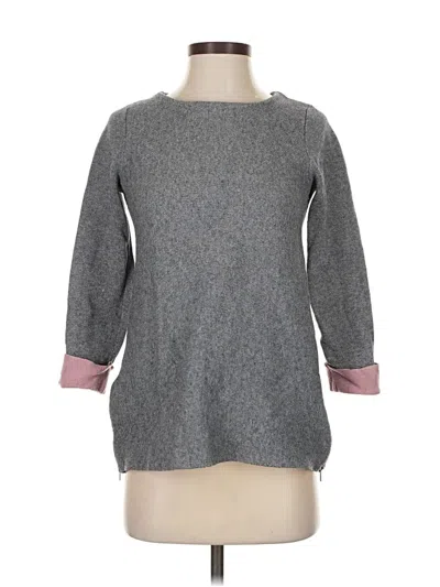 Pre-owned Nanette Lepore 3/4 Sleeve T-shirt In Gray