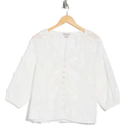 Nanette Lepore 3d Floral Top In White