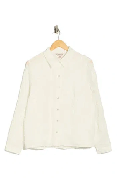 Nanette Lepore 3d Flower Button-up Shirt In White