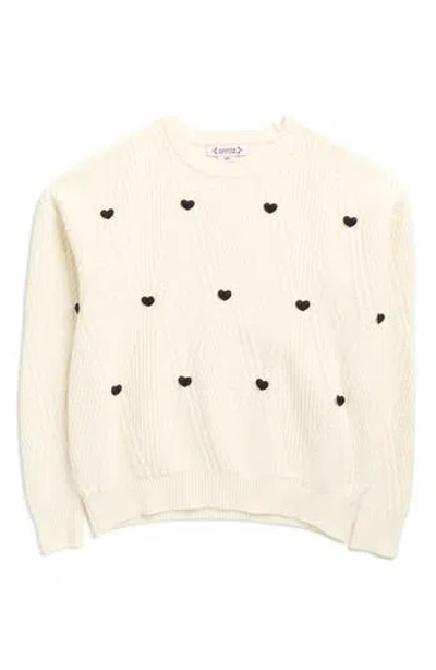Nanette Lepore 3d Heart Sweater In Neutral