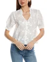 Shop Nanette Lepore Applique Blouse In White