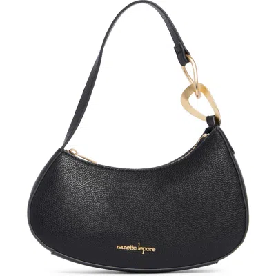 Nanette Lepore Asymmetric Baguette Shoulder Bag In Black