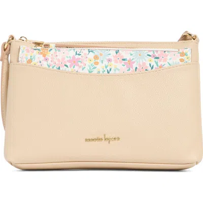 Nanette Lepore Ayanna Crossbody Bag & Pouch In Oatmeal-cottage Garden