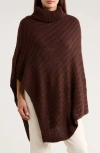Nanette Lepore Basketweave Asymmetric Poncho In Brown