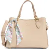 Nanette Lepore Bellamy Triple Compartment Satchel In Oatmeal-cottage Garden