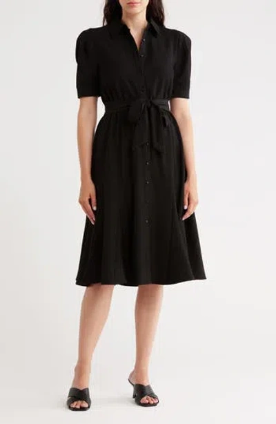 Nanette Lepore Belted Shirtdress In Black