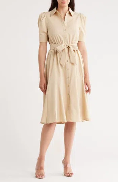Nanette Lepore Belted Shirtdress In Brown