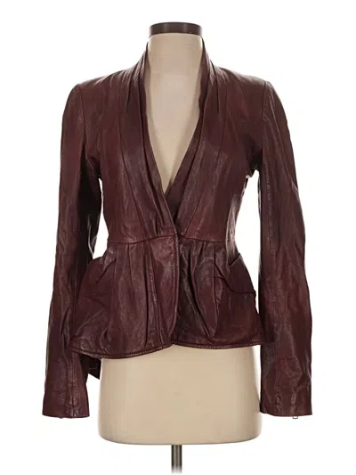 Pre-owned Nanette Lepore Blazer Jacket In Burgundy