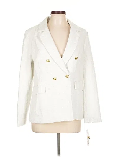 Pre-owned Nanette Lepore Blazer Jacket In White