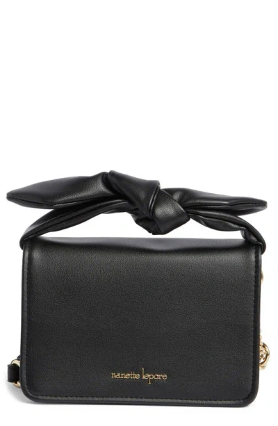Nanette Lepore Bow Top Handle Crossbody Bag In Black