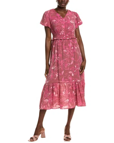 Nanette Lepore Bubble Sleeve Midi Dress In Pink