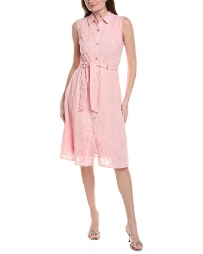 Nanette Lepore Button Front Midi Dress In Pink