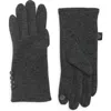 Nanette Lepore Button Knit Gloves In Gray