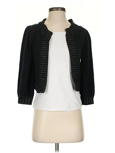 Pre-owned Nanette Lepore Cardigan Sweater In Black