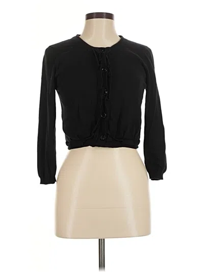 Pre-owned Nanette Lepore Cardigan Sweater In Black