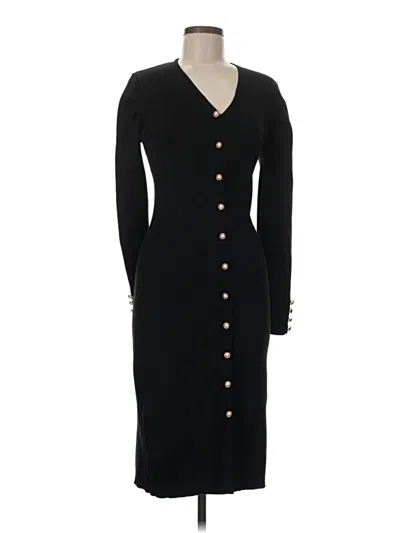 Pre-owned Nanette Lepore Cardigan Sweater In Black