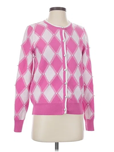Pre-owned Nanette Lepore Cardigan Sweater In Pink