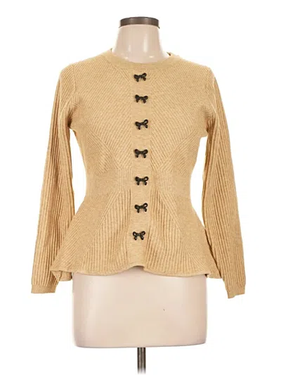 Pre-owned Nanette Lepore Cardigan Sweater In Tan