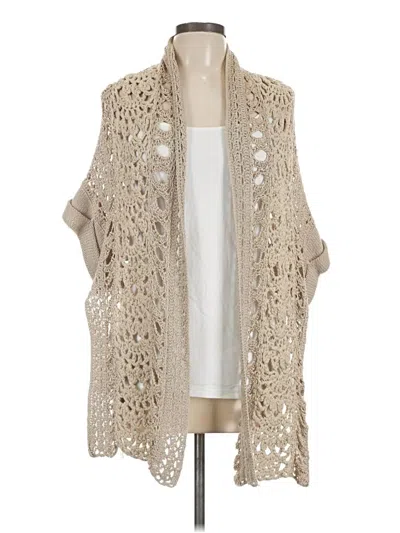 Pre-owned Nanette Lepore Cardigan Sweater In Tan