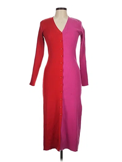 Pre-owned Nanette Lepore Casual Dress In Burgundy