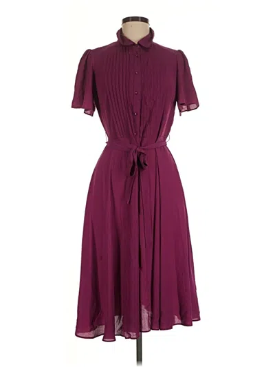 Pre-owned Nanette Lepore Casual Dress In Burgundy