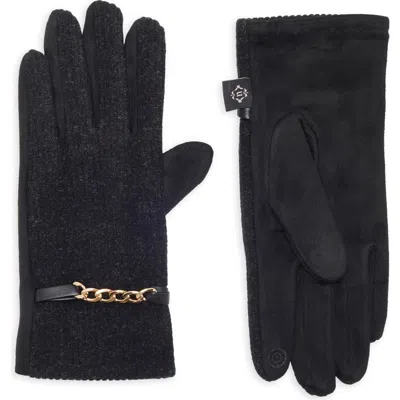 Nanette Lepore Chain Detail Tech Gloves In Blue