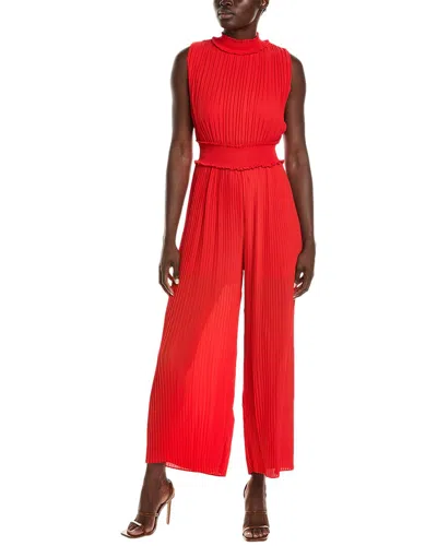 Nanette Lepore Chiffon Jumpsuit In Red
