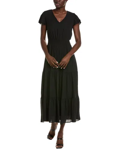 Nanette Lepore Chiffon Midi Dress In Black