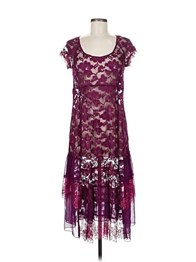 Pre-owned Nanette Lepore Cocktail Dress In Burgundy