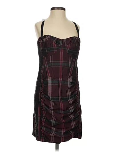 Pre-owned Nanette Lepore Cocktail Dress In Burgundy