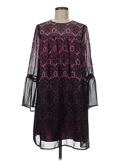 Pre-owned Nanette Lepore Cocktail Dress In Burgundy