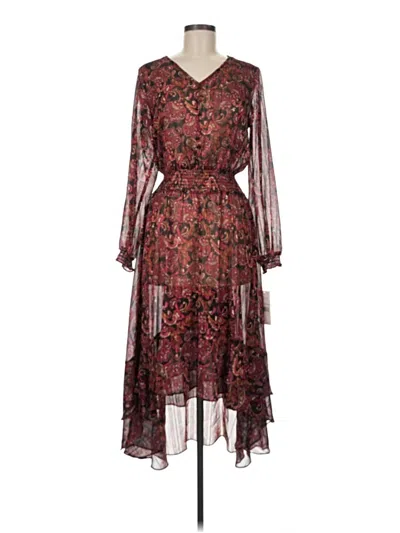 Pre-owned Nanette Lepore Cocktail Dress In Burgundy
